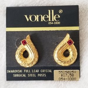 Vintage Vonelle Swarovski Crystal Earrings